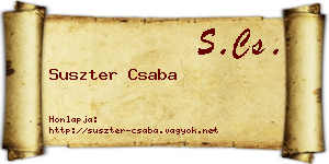 Suszter Csaba névjegykártya