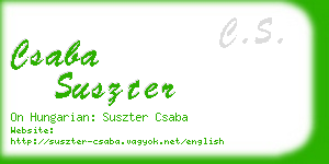 csaba suszter business card